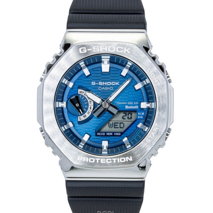 Casio G-Shock G-Steel Bio-Based Resin Strap Smartphone Link Analog Digital Blue Dial Solar GBM-2100A-2B 200M Men's Watch