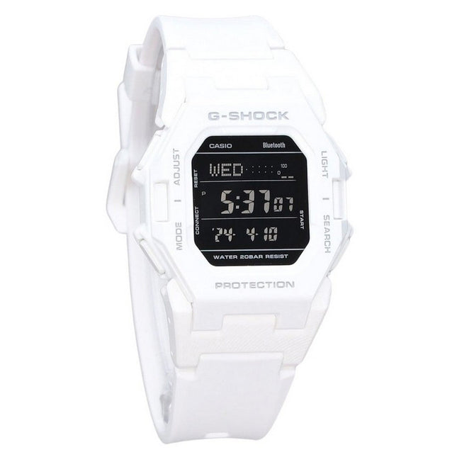 Casio G-Shock Digital Smartphone Link White Resin Strap Quartz GD-B500-7 200M Mens Watch