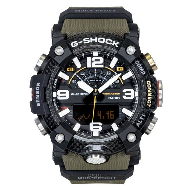 Casio G-Shock Master of G-Land Mudmaster Analog Digital Smartphone Link Black Dial Quartz GG-B100X-1A3 200M Men's Watch