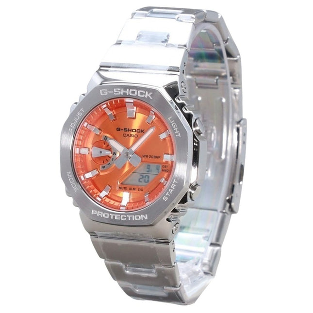 Casio G-Shock G-Steel Analog Digital Orange Dial Quartz GM-2110D-4A 200M Men's Watch