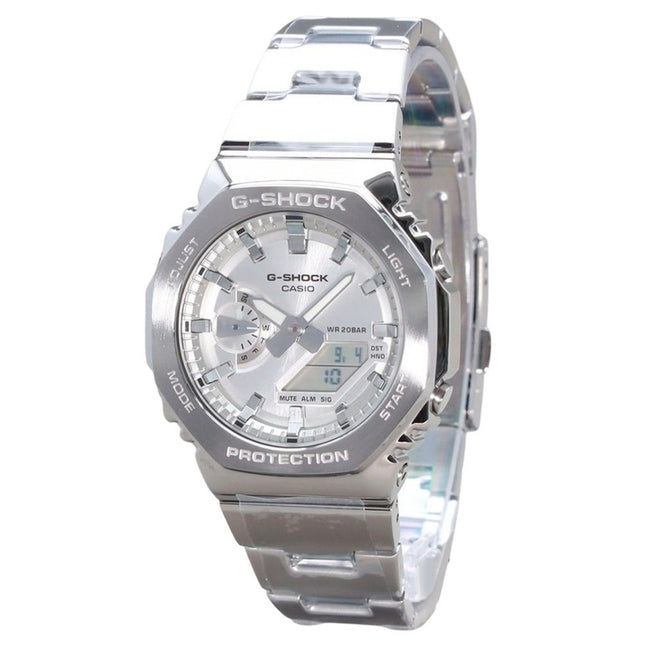 Casio G-Shock G-Steel Analog Digital Silver Dial Quartz GM-2110D-7A 200M Men's Watch