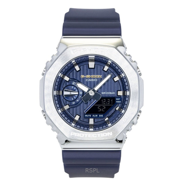 Casio G-Shock G-Steel Analog Digital Limited Edition Blue Dial Quartz GM-2110SH-2A 200M Men's Watch