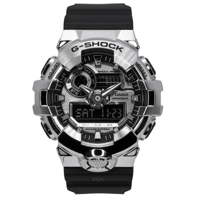 Casio G-Shock G-Steel Analog Digital Resin Strap Silver Dial Quartz GM-700-1A 200M Men's Watch