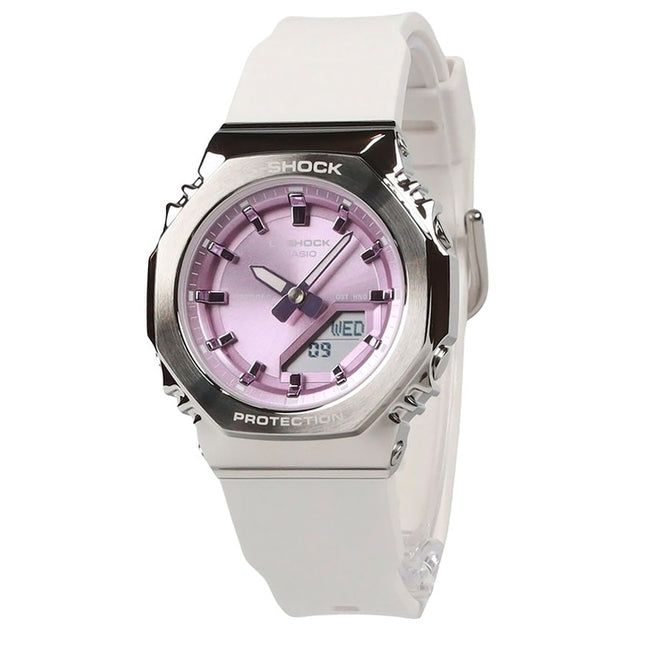 Casio G-Shock Analog Digital Bio-Based Resin Strap Pink Dial Quartz GM-S2110-7A6 200M Women's Watch