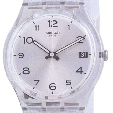 Swatch Silverblush Silver Dial Silicone Strap Quartz GM416C Mens Watch