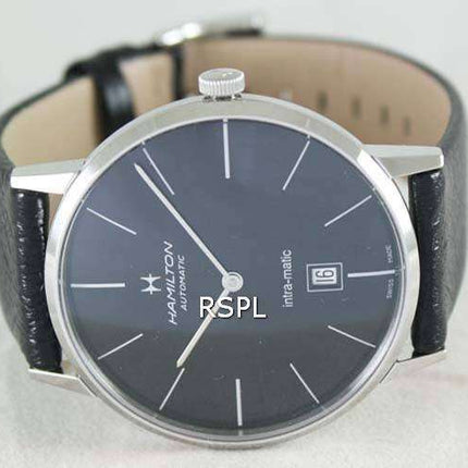 Hamilton Intra-Matic Automatic Black Dial H38755731 Men's Watch