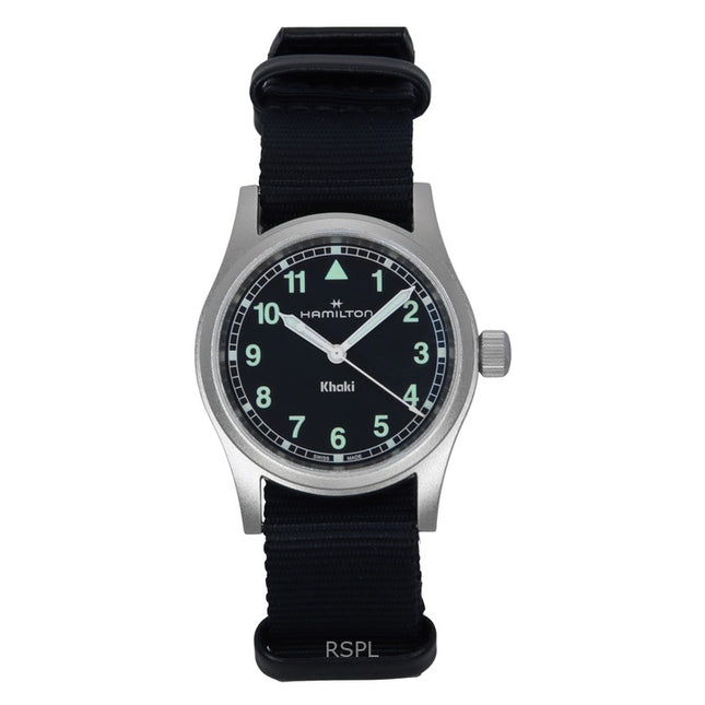 Hamilton Khaki Field Textile Strap Black Dial Quartz H69301430 Unisex Watch