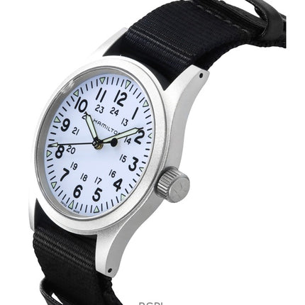 Hamilton Khaki Field Textile Strap White Dial Automatic H69439910 Men's Watch