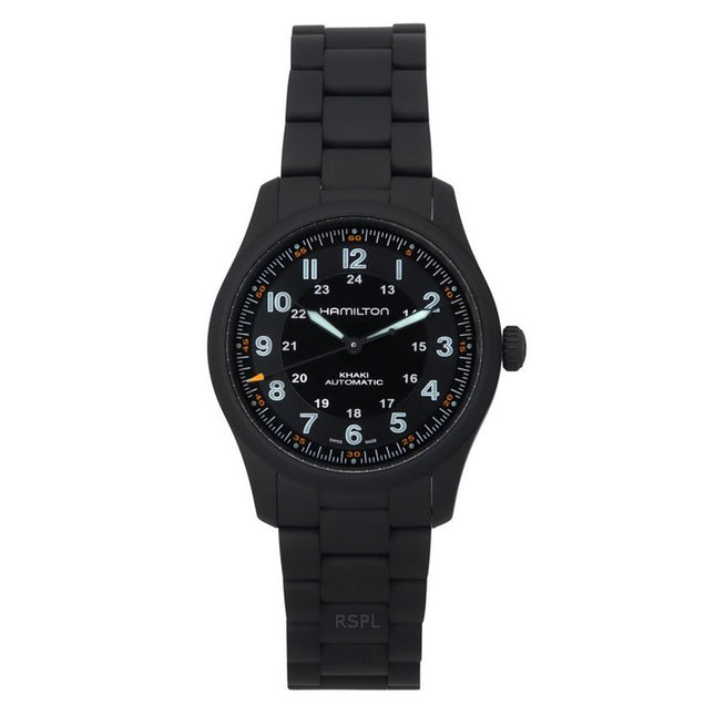 Hamilton Khaki Field PVD Coated Titanium Black Dial Automatic H70215130 100M Men's Watch