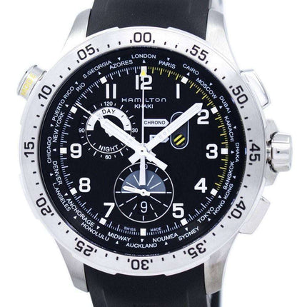 Hamilton Khaki Worldtimer Chrono Quartz H76714335 Men's Watch