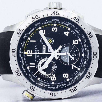 Hamilton Khaki Worldtimer Chrono Quartz H76714335 Men's Watch