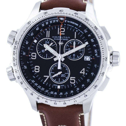 Hamilton Khaki Aviation X-Wind Chronograph Quartz GMT Swiss Made H77912535 Men's Watch