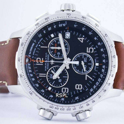 Hamilton Khaki Aviation X-Wind Chronograph Quartz GMT Swiss Made H77912535 Men's Watch
