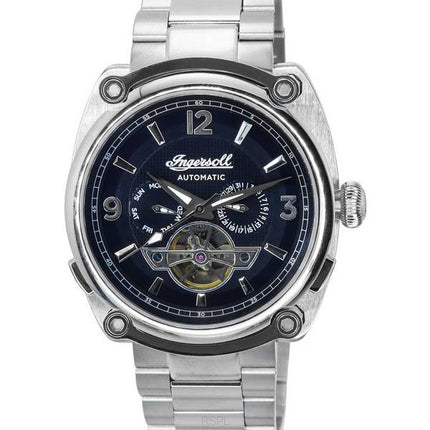 Ingersoll The Michigan Stainless Steel Dark Blue Open Heart Dial Automatic I01107 Men's Watch