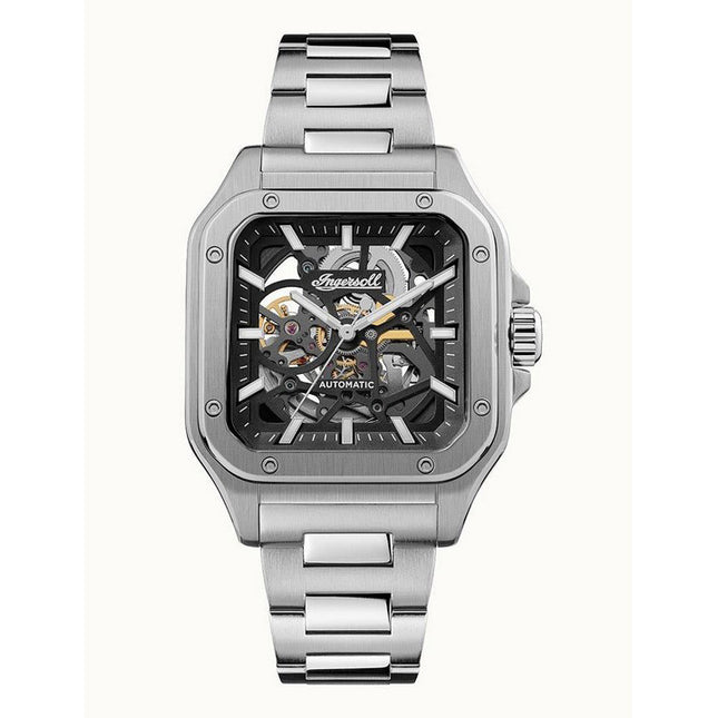 Ingersoll The Ollie Stainless Steel Black Skeleton Dial Automatic I14501 Men's Watch