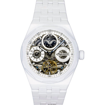 Ingersoll The Broadway Ceramic White Skeleton Dial Automatic I15103 Men's Watch