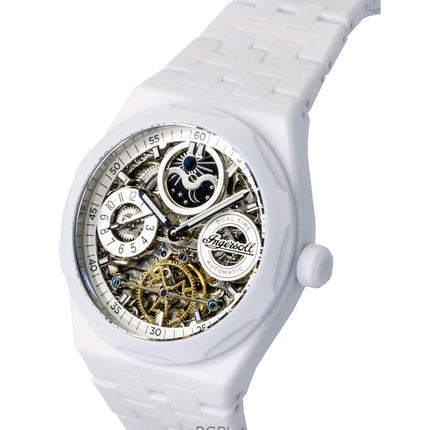 Ingersoll The Broadway Ceramic White Skeleton Dial Automatic I15103 Men's Watch