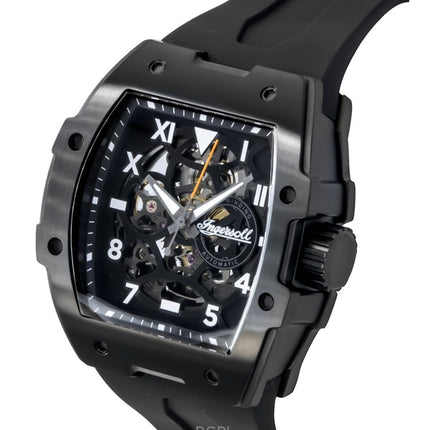 Ingersoll The Play Polyurethane Strap Black Skeleton Dial Automatic I15302 Men's Watch