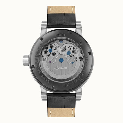 Ingersoll The Arc Moon Phase Leather Strap Black Skeleton Dial Automatic I16001 Men's Watch