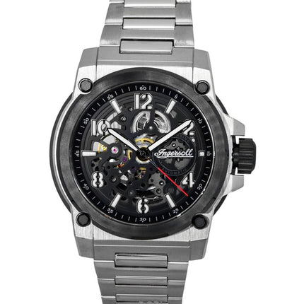 Ingersoll The Anvil Stainless Steel Black Skeleton Dial Automatic I16601 Men's Watch