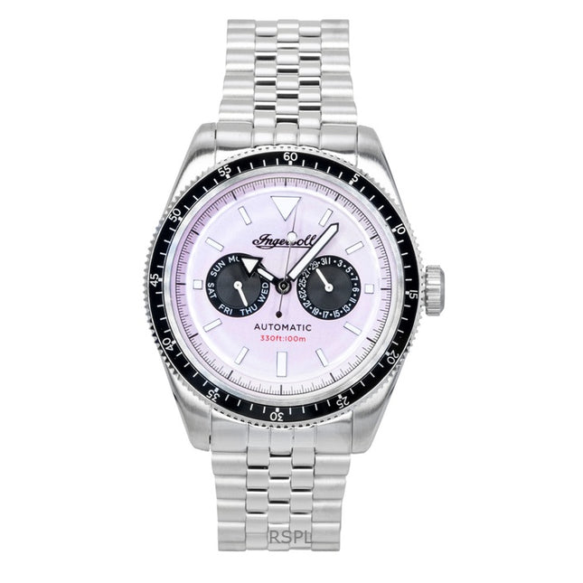 Ingersoll Outlaw Stainless Steel Pink Dial Automatic I17201 Men's Watch