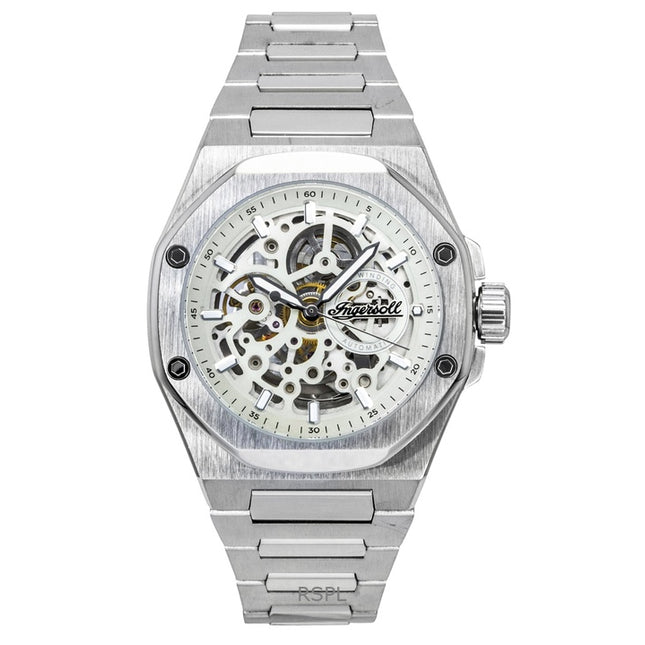 Ingersoll The Faller Stainless Steel Grey Skeleton Dial Automatic I17601 Men's Watch