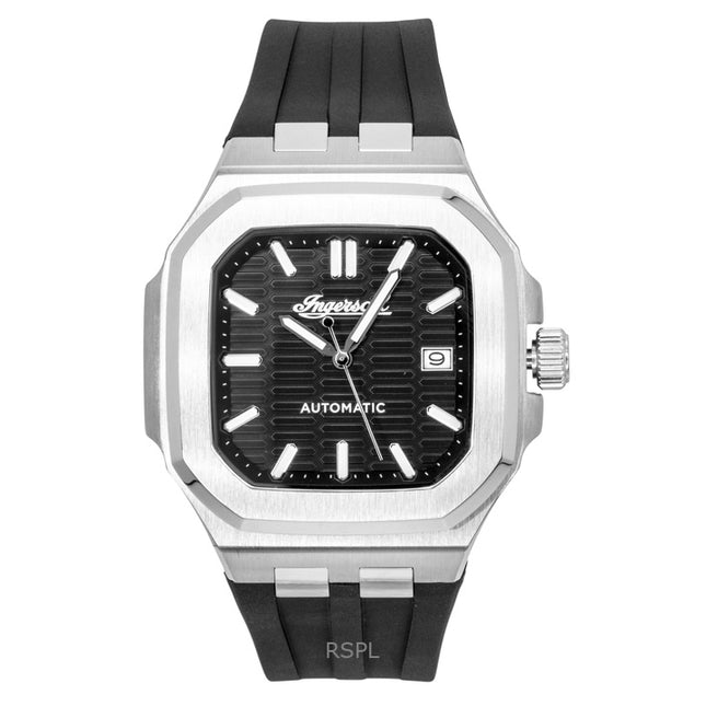 Ingersoll The Yield Polyurethane Strap Black Dial Automatic I17803 Men's Watch