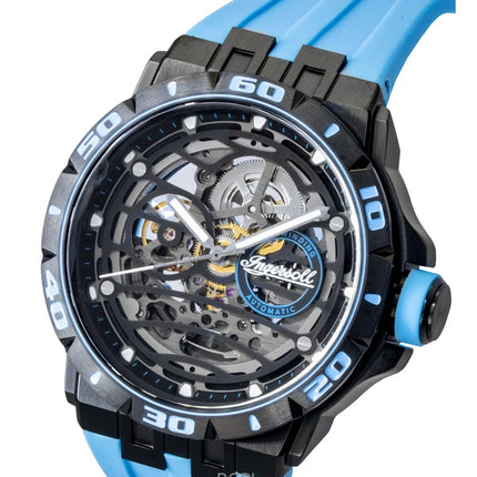 Ingersoll The Rigger Polyurethane Strap Black Skeleton Dial Automatic I17901 Men's Watch