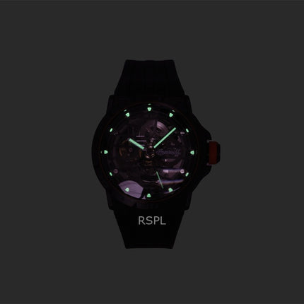 Ingersoll The Rigger Polyurethane Strap Black Skeleton Dial Automatic I17902 Men's Watch