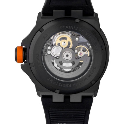 Ingersoll The Rigger Polyurethane Strap Black Skeleton Dial Automatic I17902 Men's Watch