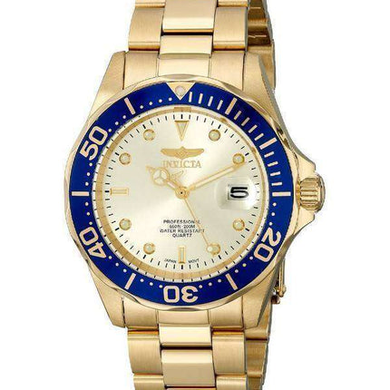 Invicta Pro Diver Quartz Gold Ion Plated 200M 14124 Men's Watch