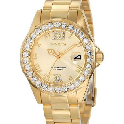 Invicta Pro Diver Crystal Accented Quartz 200M 15252 Women's Watch