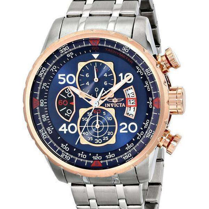 Invicta Aviator Quartz Chronograph Blue Dial 17203 Men's Watch
