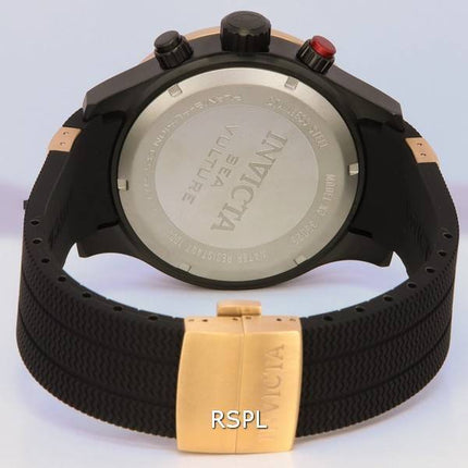 Invicta Sea Vulture Black Silicone Black Dial Quartz 35025 100M Men's Watch