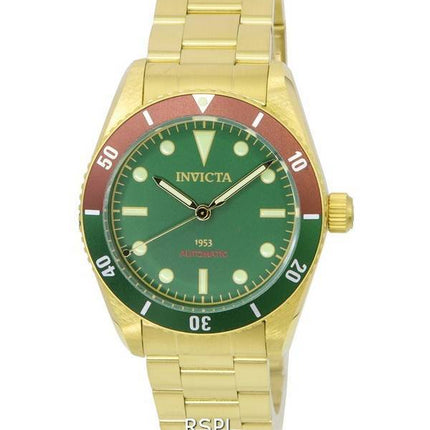 Invicta Pro Diver Zager Exclusive Gold Tone Green Dial Automatic Divers 40489 200M Mens Watch