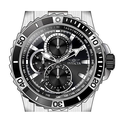 Invicta Pro Diver Scuba GMT Stainless Steel Black Dial Quartz 45745 100M Men's Watch