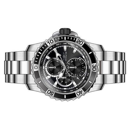 Invicta Pro Diver Scuba GMT Stainless Steel Black Dial Quartz 45745 100M Men's Watch