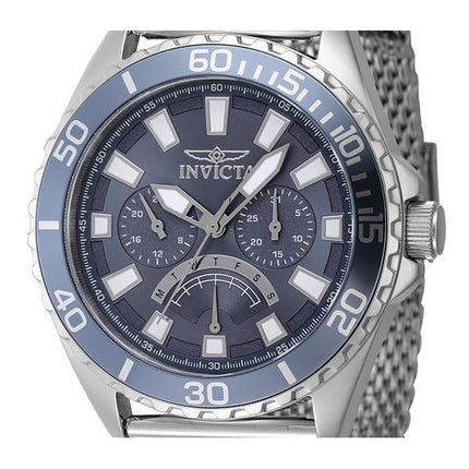 Invicta Pro Diver Retrograde GMT Stainless Steel Blue Dial Quartz 46905 Men's Watch