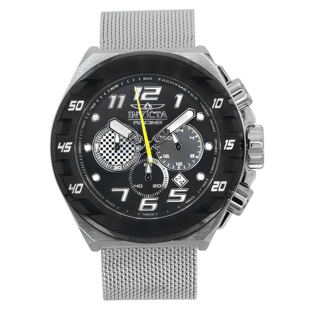 Invicta Racing Chronograph GMT Stainless Steel Grey Dial Quartz 47203 Men's Watch