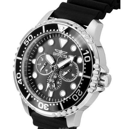 Invicta Pro Diver GMT Silicone Strap Black Dial Quartz 47234 Men's Watch