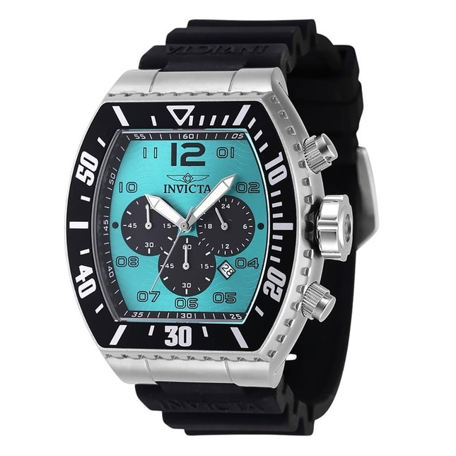 Invicta Pro Diver Chronograph Silicone Strap Turquoise Dial Quartz 47285 100M Men's Watch
