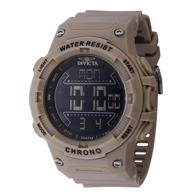 Invicta Racing Digital Chronograph Polyurethane Strap Black Dial Quartz 47526 100M Men's Watch