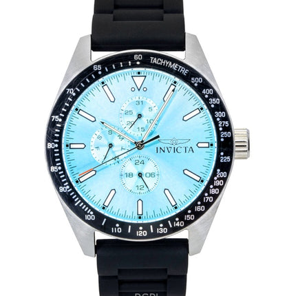 Invicta Aviator Silicone Strap Light Blue Dial Quartz 48856 100M Men's Watch