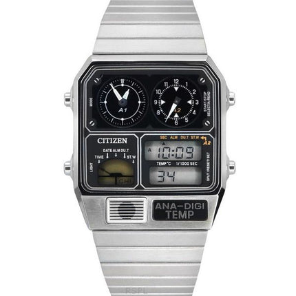 Citizen Reproduction Model Analog Digital Chronograph Stainless Steel Black Dial Quartz JG2101-78E Men's Watch
