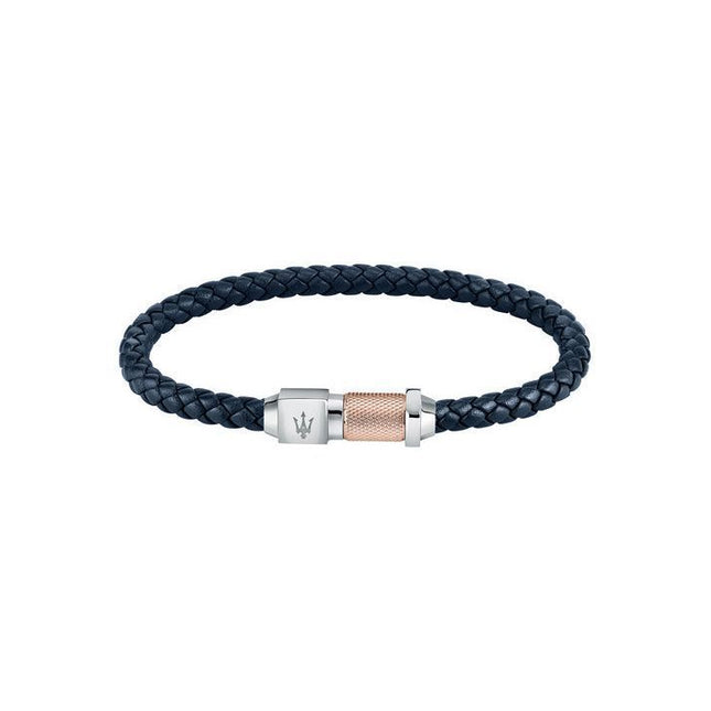 Maserati Jewels Recycled Leather And Stainless Steel Bracelet JM223AVE16 For Men