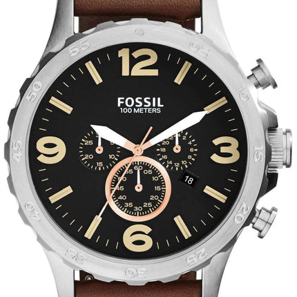 Fossil Nate Chronograph Black Dial JR1475 Men's Watch