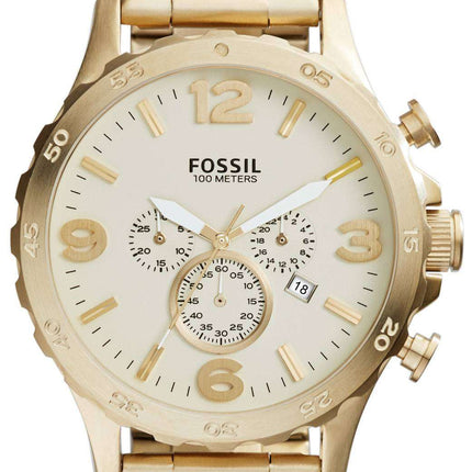 Fossil Nate Chronograph Gold-Tone JR1479 Men's Watch