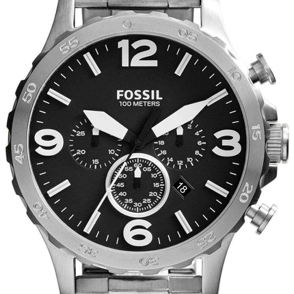 Fossil Nate Chronograph Black Dial JR1490 Men's Watch