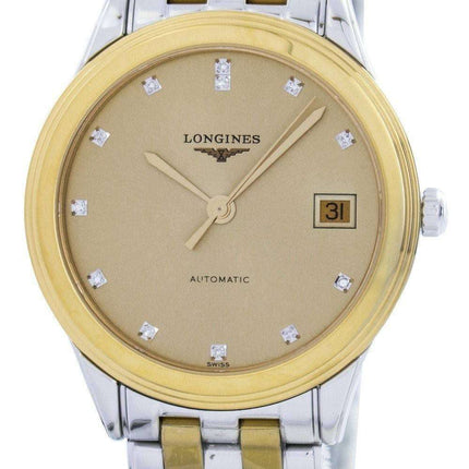 Longines Flagship Automatic Power Reserve 21 Jewels Diamond Accent L4.774.3.37.7 Men's Watch