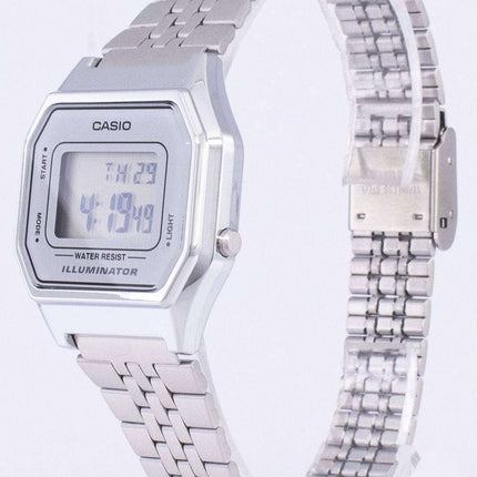 Casio Digital Quartz Stainless Steel Illuminator LA680WA-7DF LA680WA-7 Women's Watch